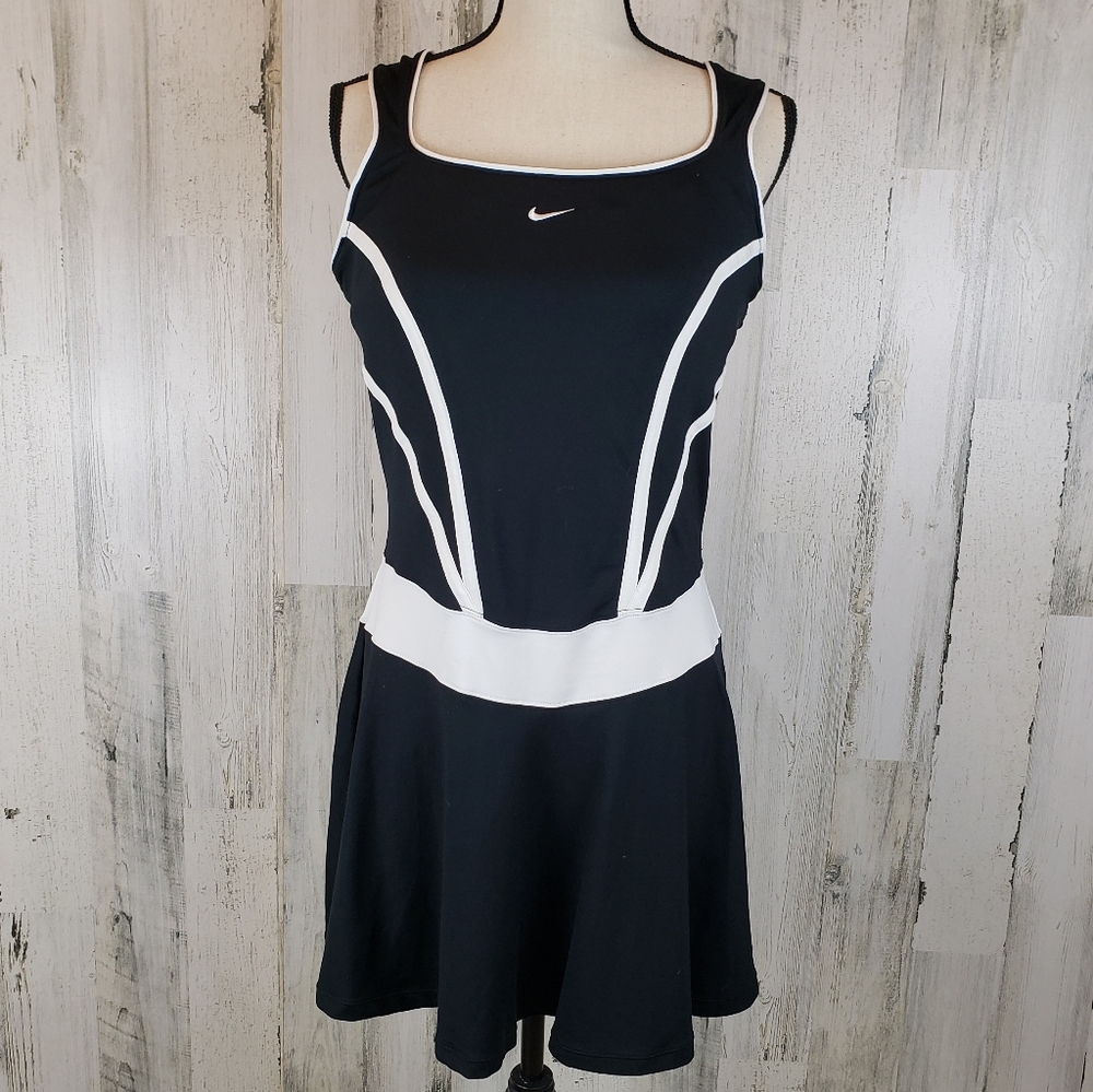Nike Black and White Mini Tennis Dress